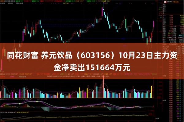 同花财富 养元饮品（603156）10月23日主力资金净卖出151664万元